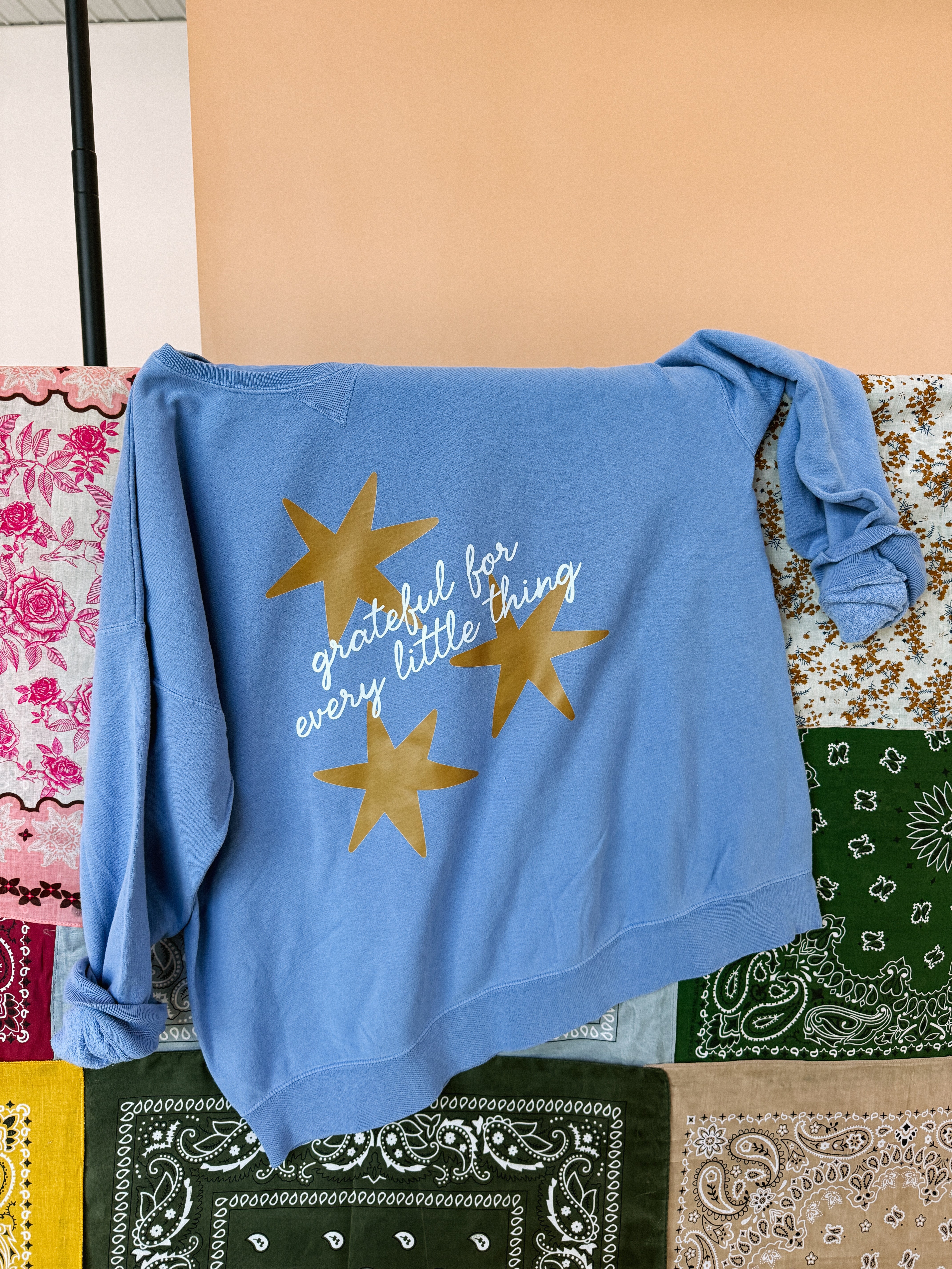 ETTA OG | grateful for every little thing sweatshirt - denim
