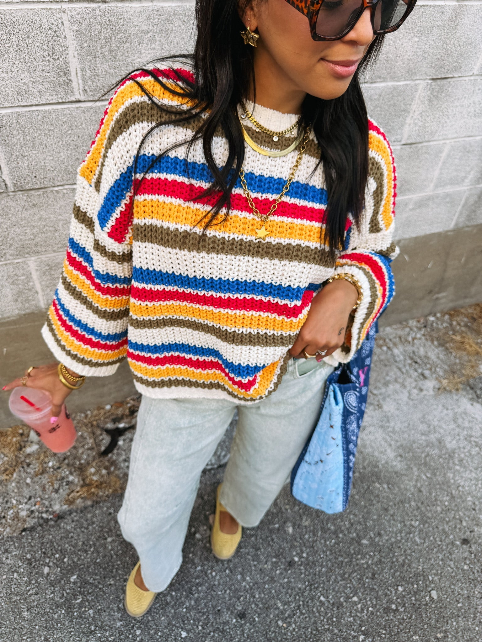 charmed life stripe sweater