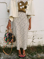 all falls down floral midi skirt