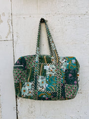 ETTA OG | quilted duffle bag - evergreen