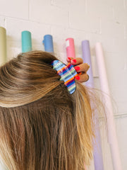ETTA OG | stripe hair clip - berry