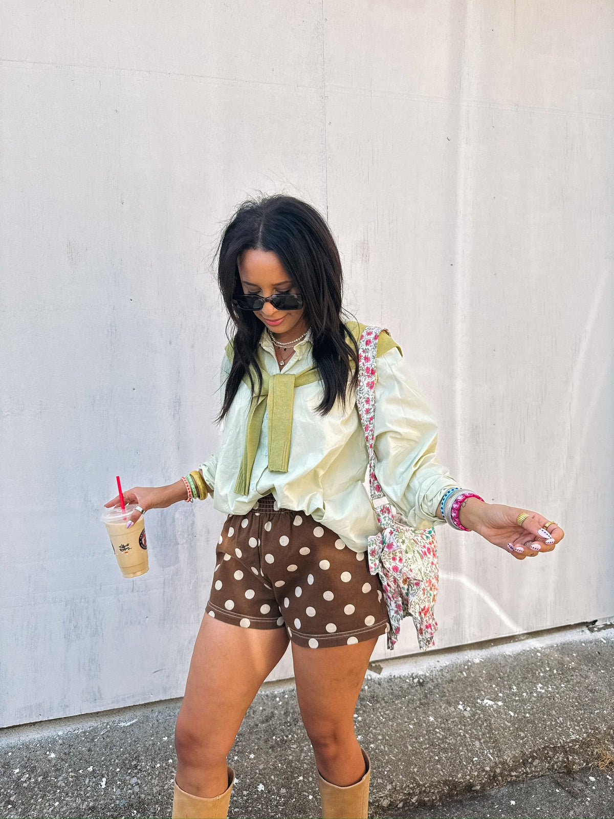 cocoa butter polka dot shorts