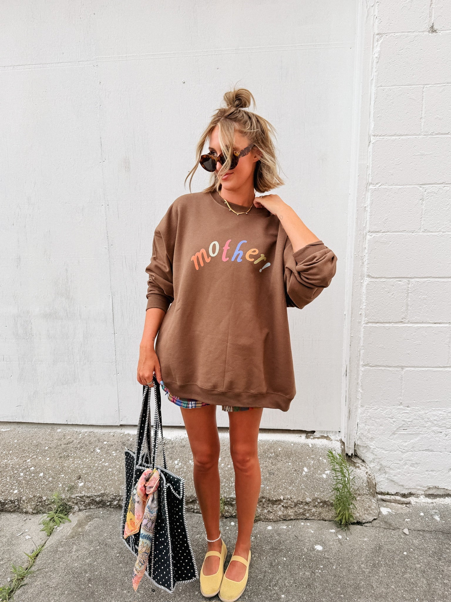 ETTA OG | multicolor mother! sweatshirt - brown