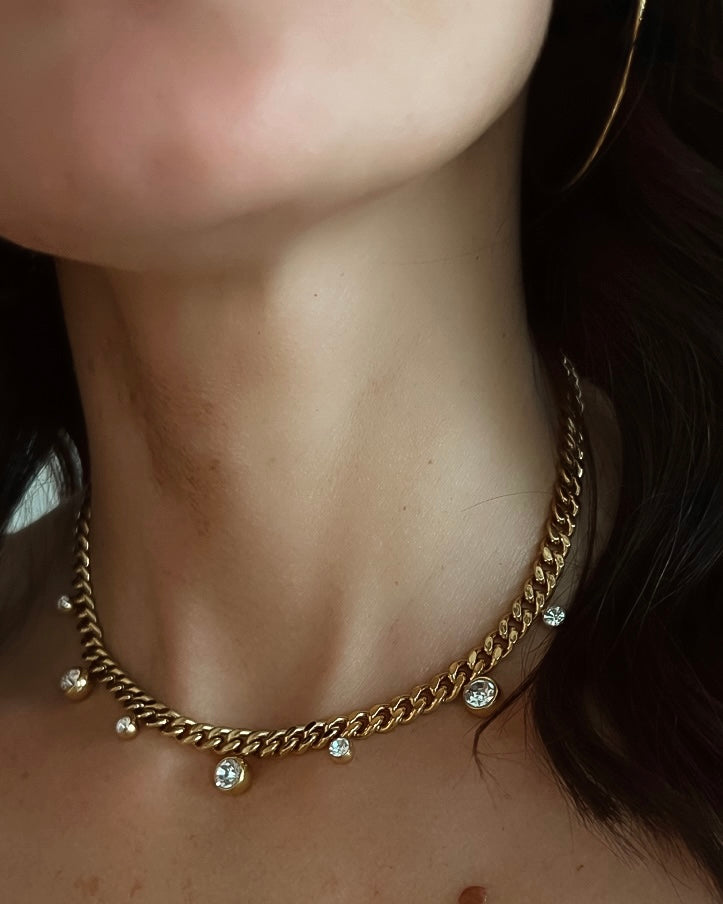beljoy | chloe crystal necklace