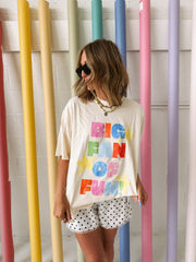 ETTA OG | big fan of fun! graphic tee - ivory