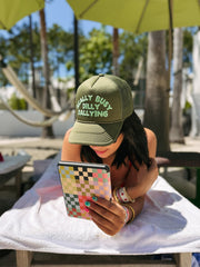ETTA OG | dilly dallying trucker hat - green