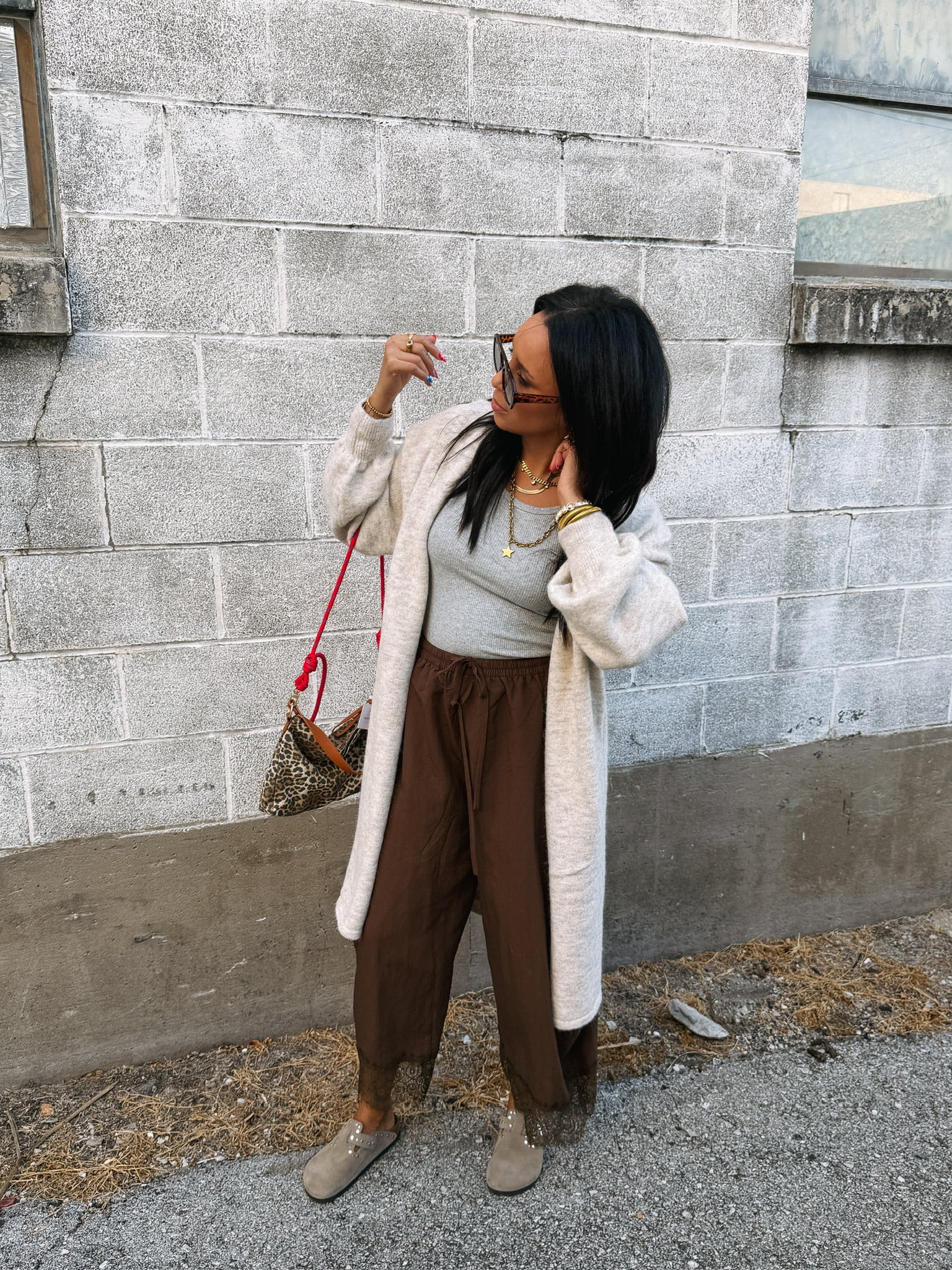 cream in my coffee cardigan
