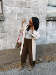 cream in my coffee cardigan