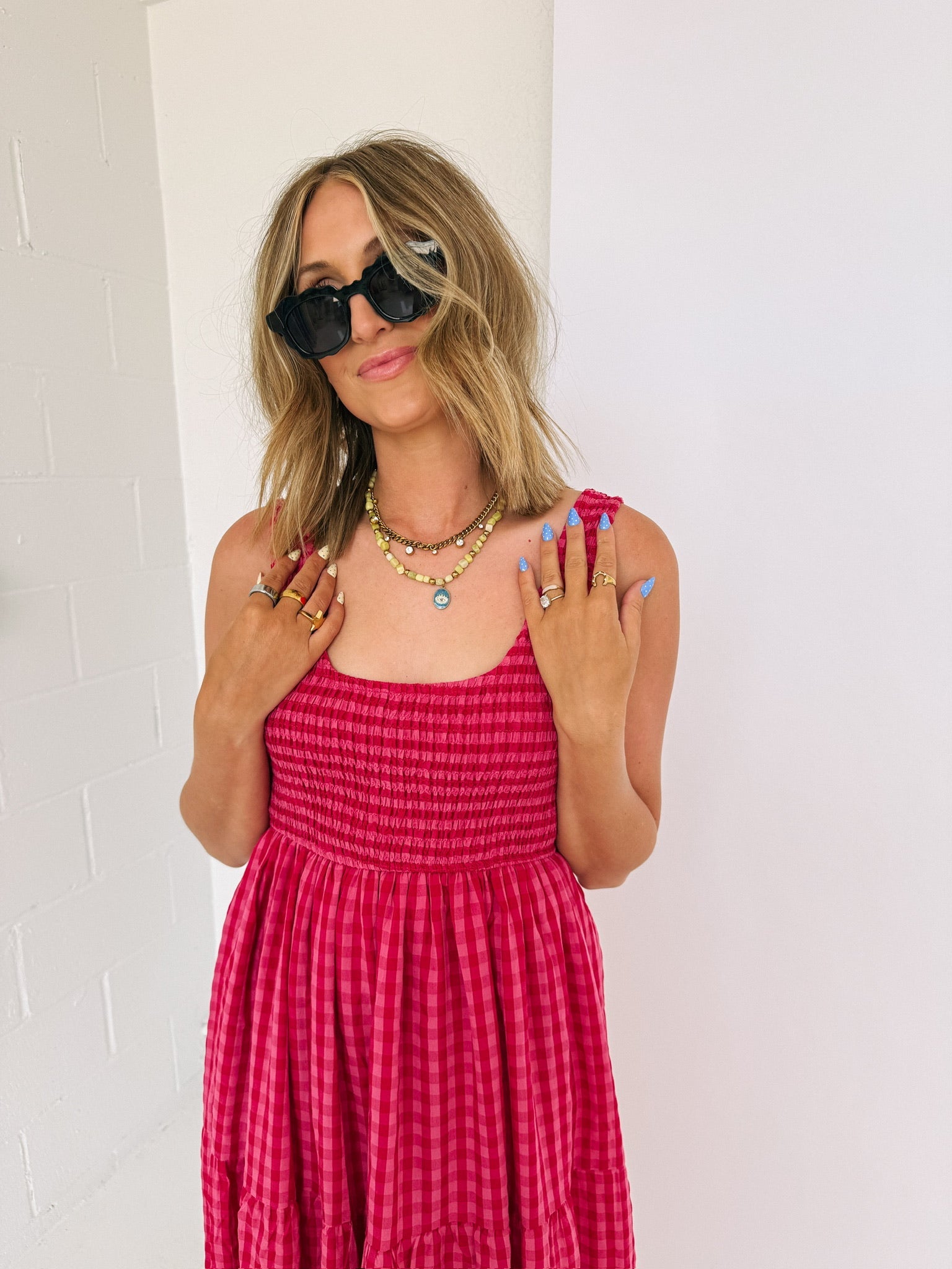 fuchsia fever maxi dress