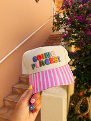 ETTA OG | going places! trucker hat - pink stripe