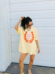 ETTA OG | peace and quiet graphic tee - butter yellow
