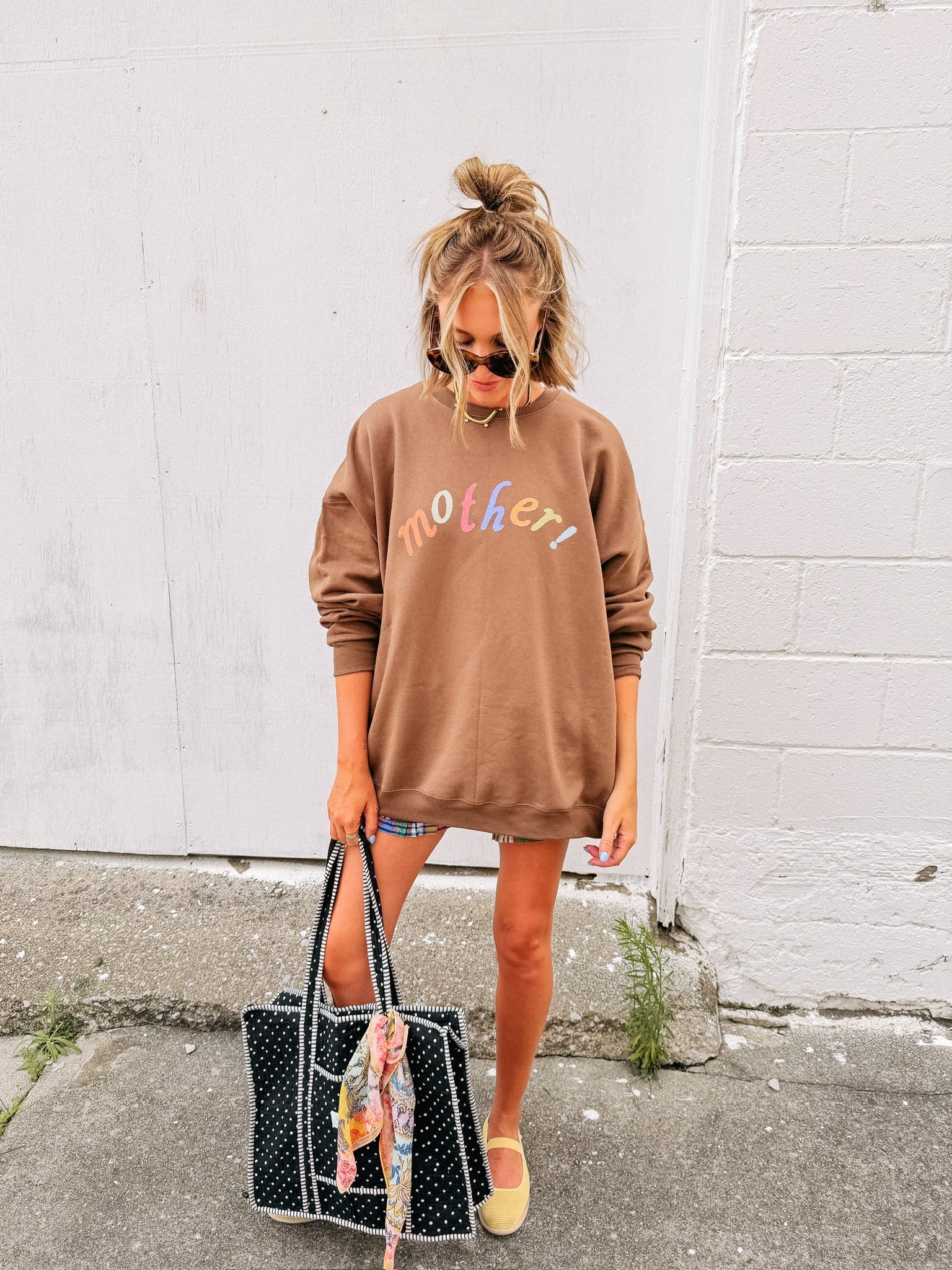 ETTA OG | multicolor mother! sweatshirt - brown