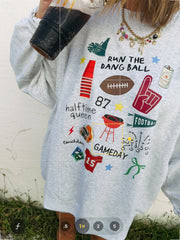 ETTA OG | halftime queen sweatshirt - ash