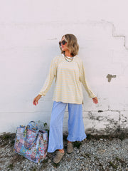 girly gingham pants - light blue