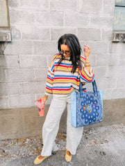 charmed life stripe sweater