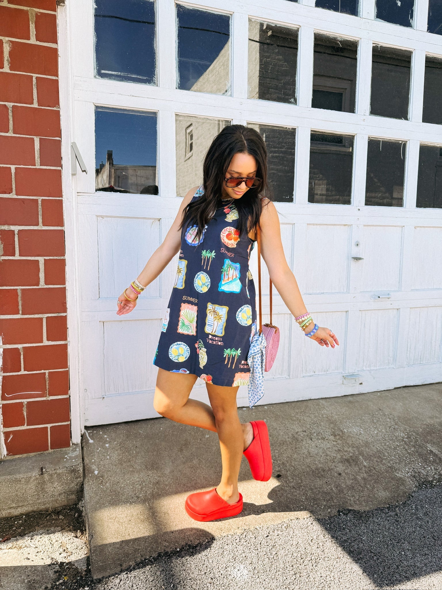 dream vacation postcard dress