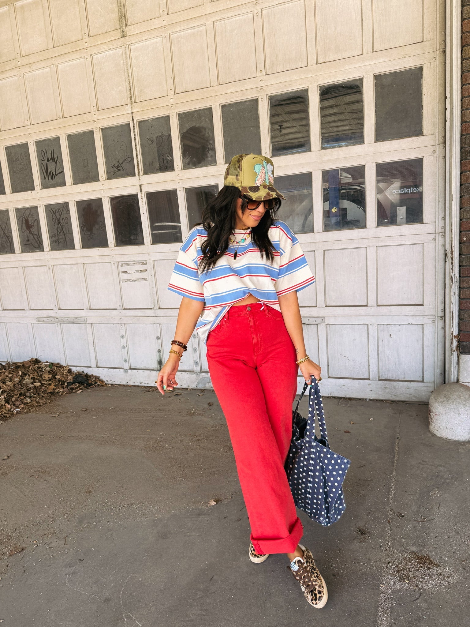 DAZE | far out cherry wide leg jeans