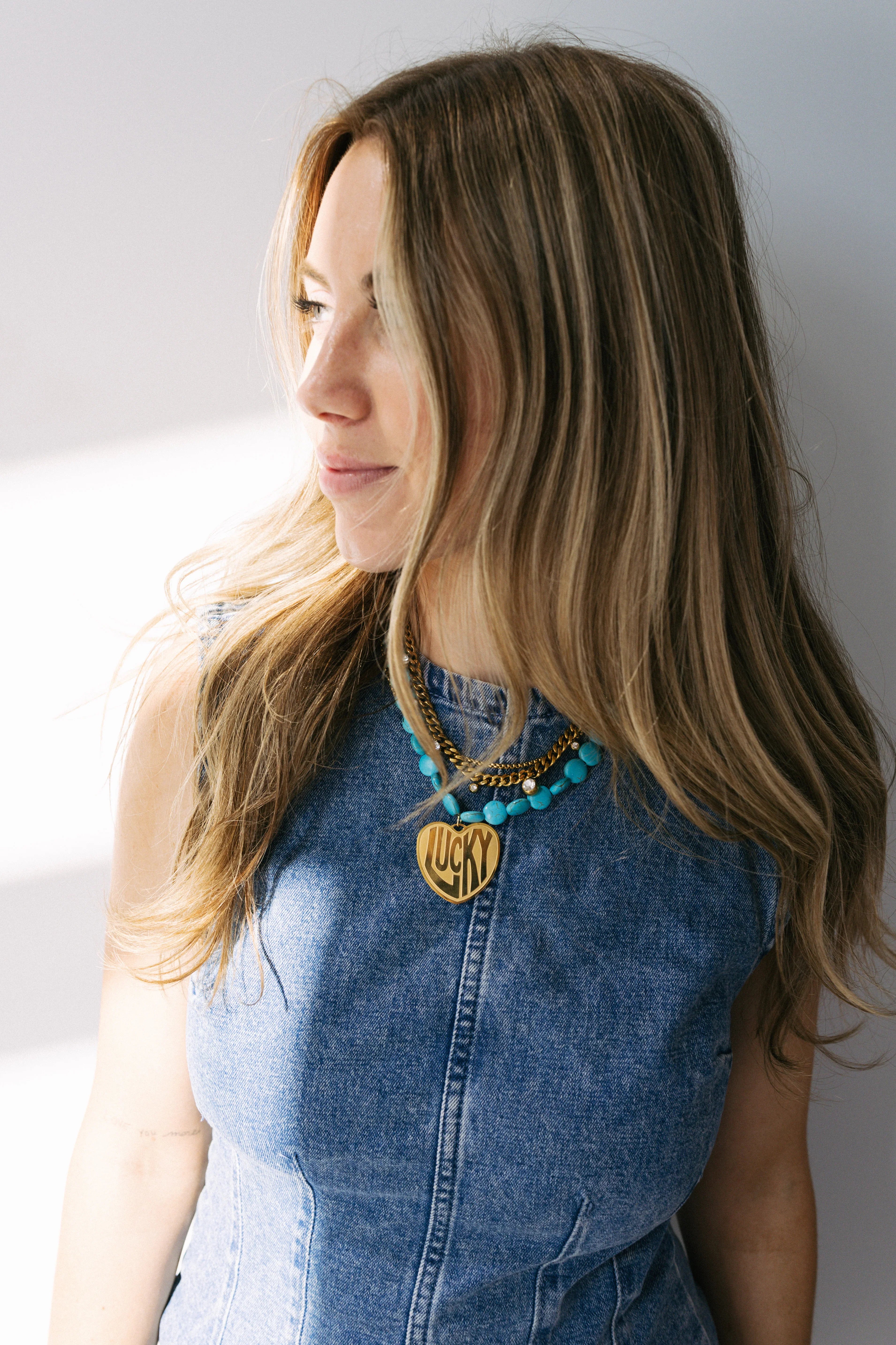 beljoy | lucky in love stone necklace - turquoise
