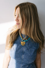 beljoy | lucky in love stone necklace - turquoise