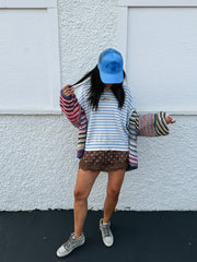 fishy stripe sweater - blue