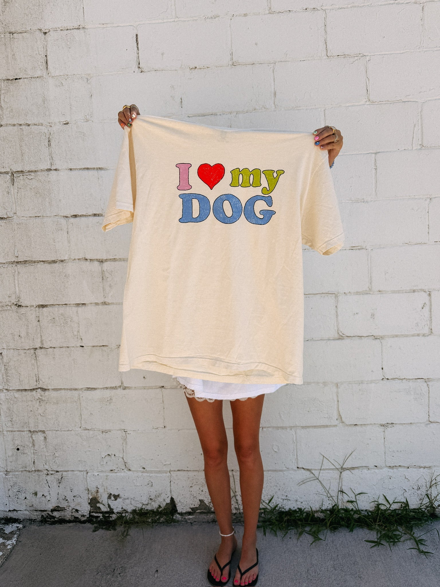 ETTA OG | i ♡ my dog graphic tee - ivory