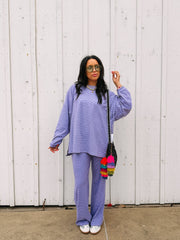 feeling fuzzy lounge pants - purple