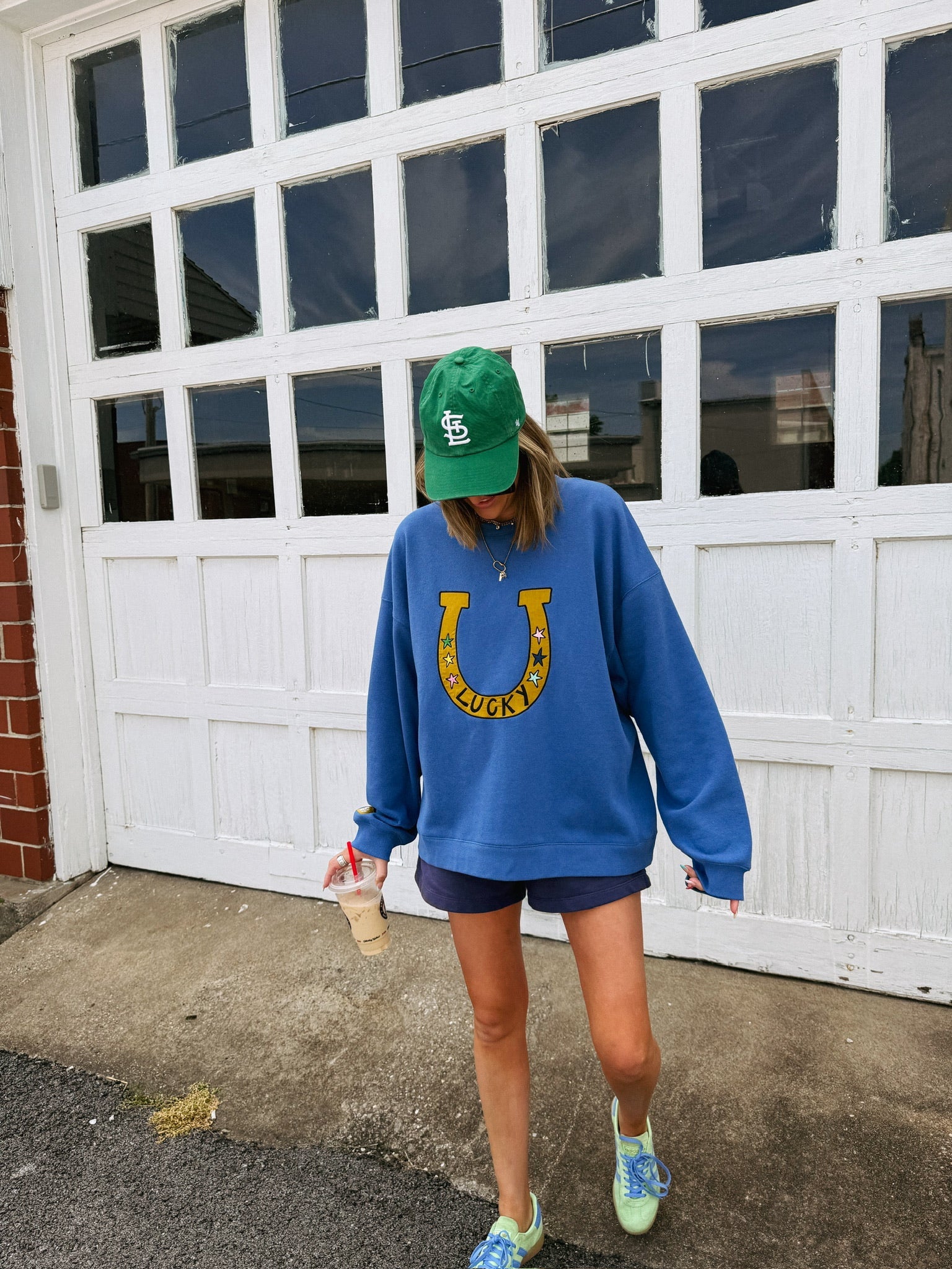 ETTA OG | lucky you sweatshirt - blue