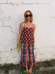 colorpop plaid ruffle pants