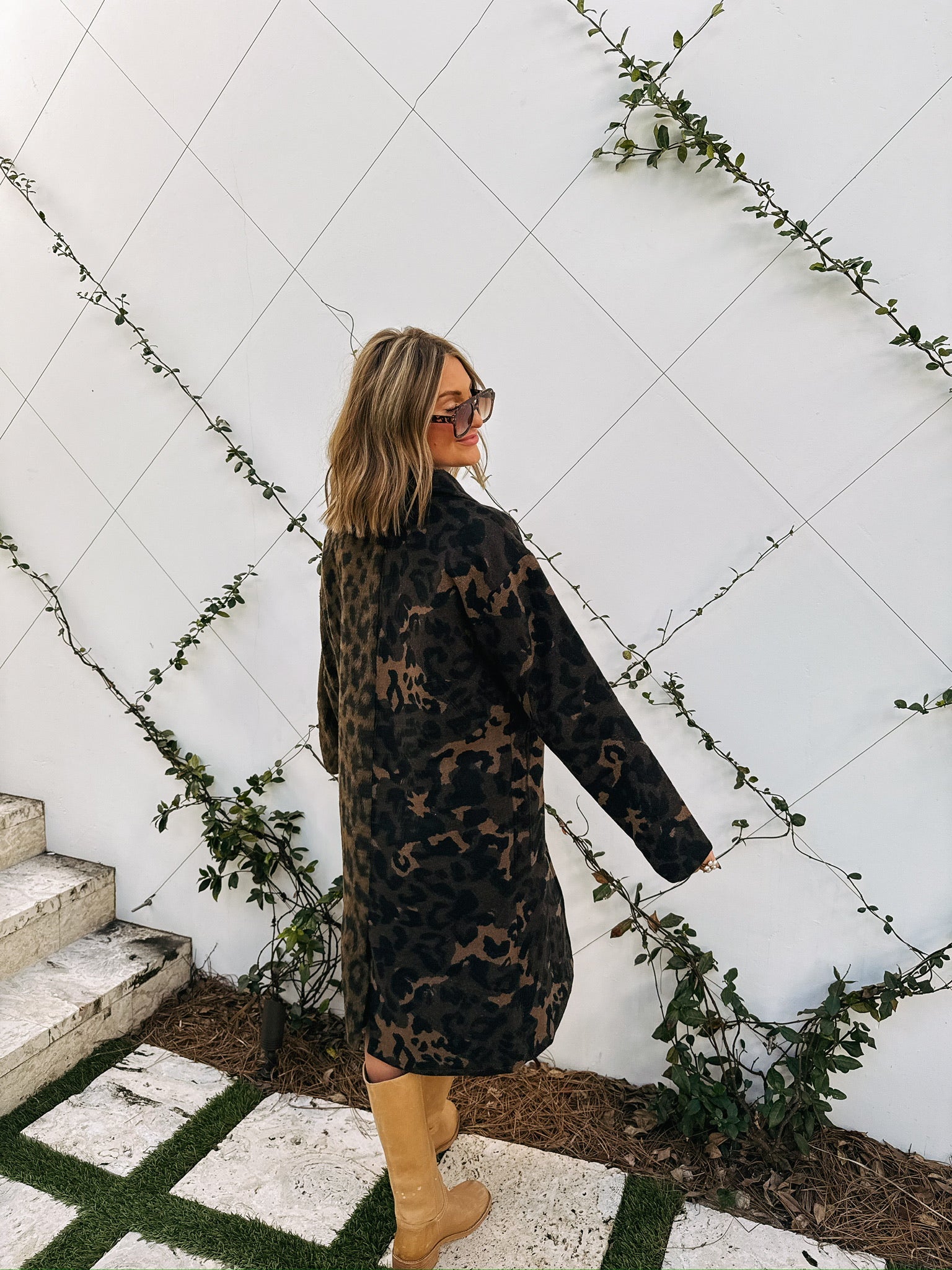 DAVI & DANI | leopard trench coat