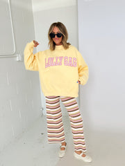 hazelnut stripe comfy pants