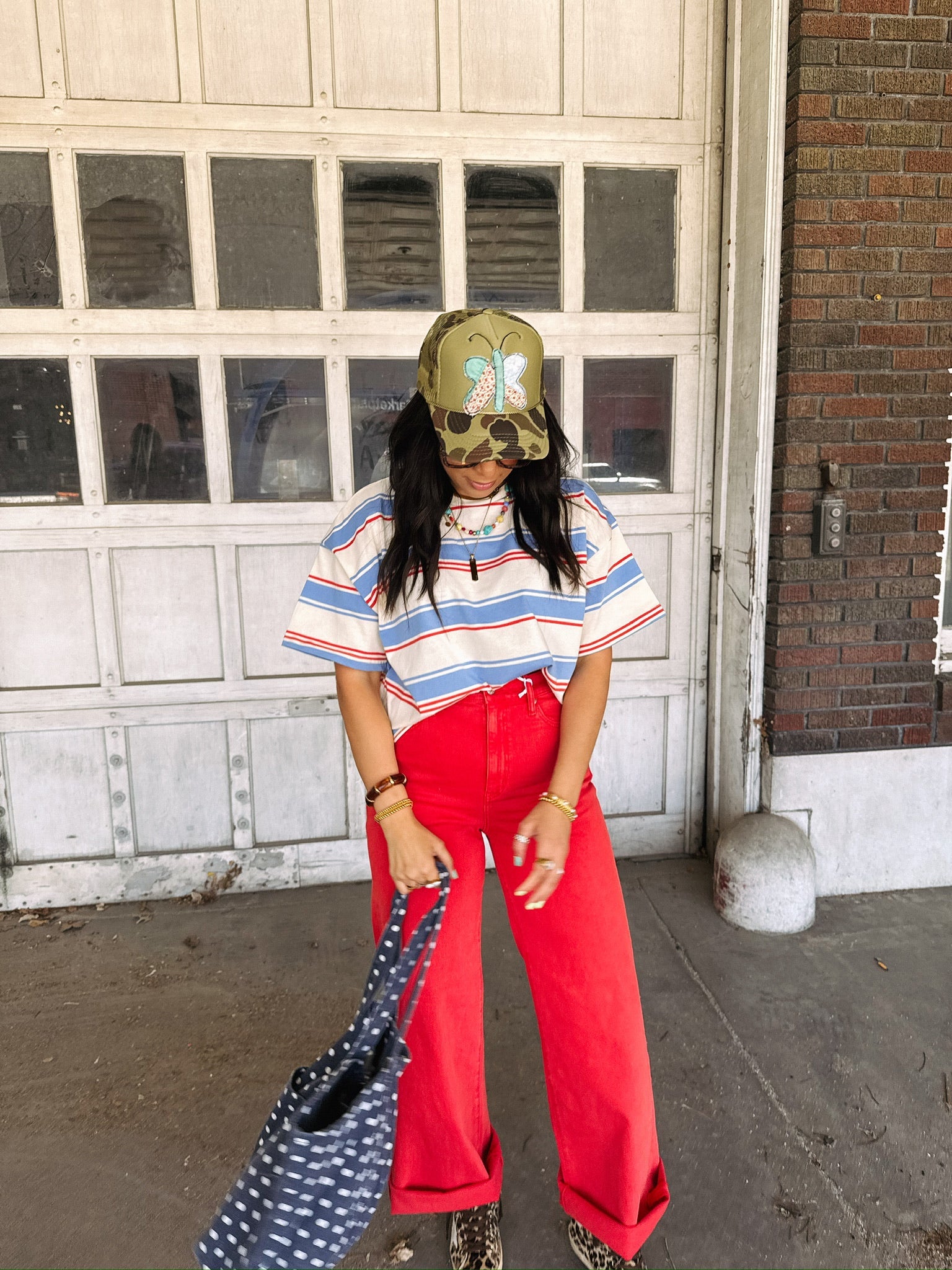 DAZE | far out cherry wide leg jeans