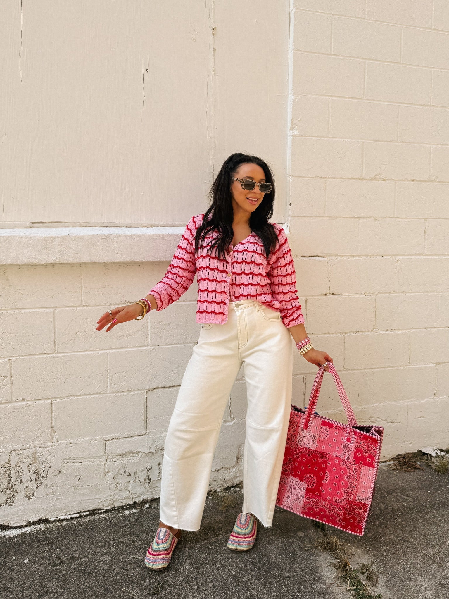 coming up roses crochet top