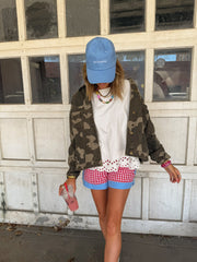 cadet kelly camo denim jacket