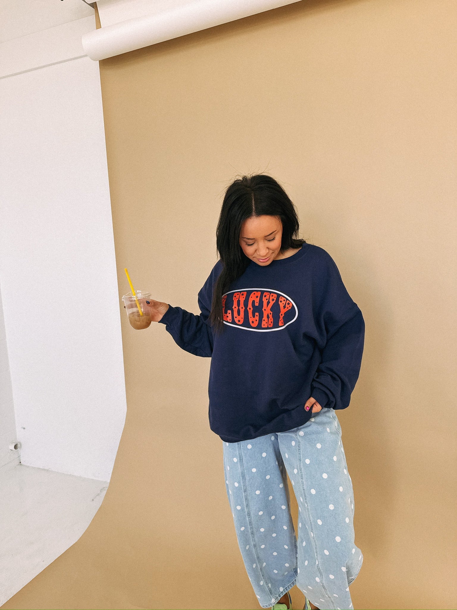 ETTA OG | star studded lucky sweatshirt