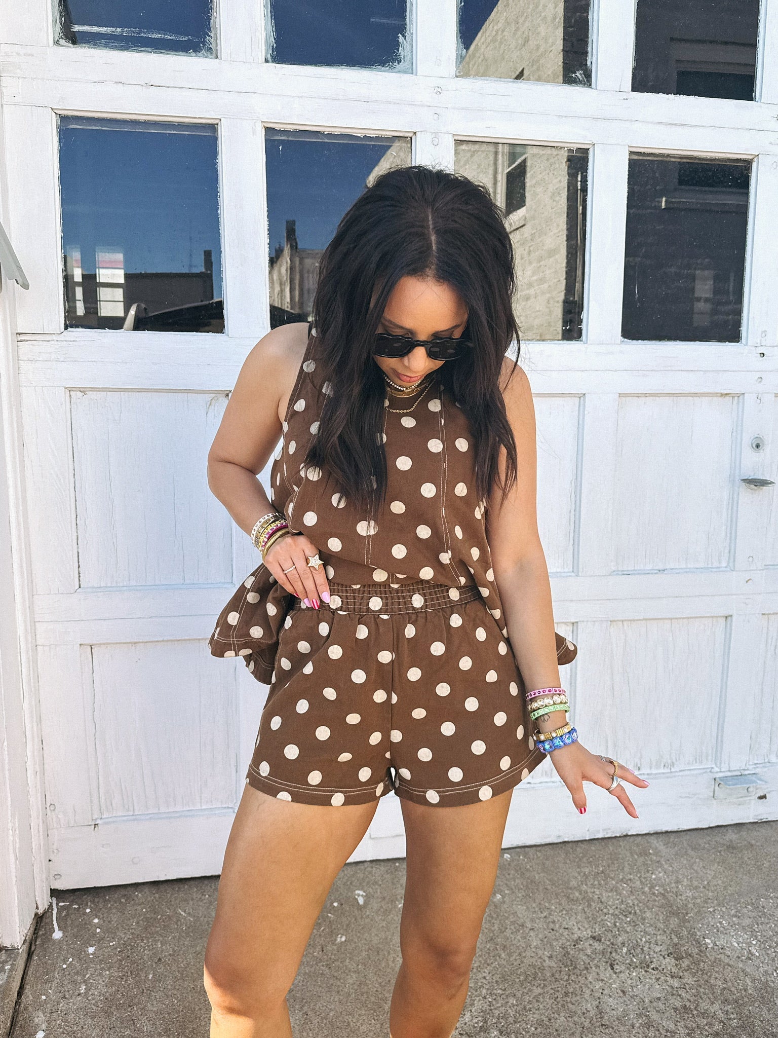 cocoa butter polka dot shorts