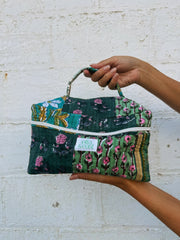 ETTA OG | quilted makeup bag - evergreen
