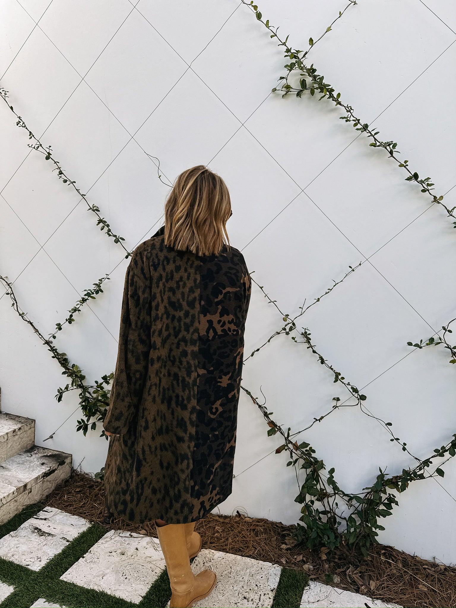 DAVI & DANI | leopard trench coat