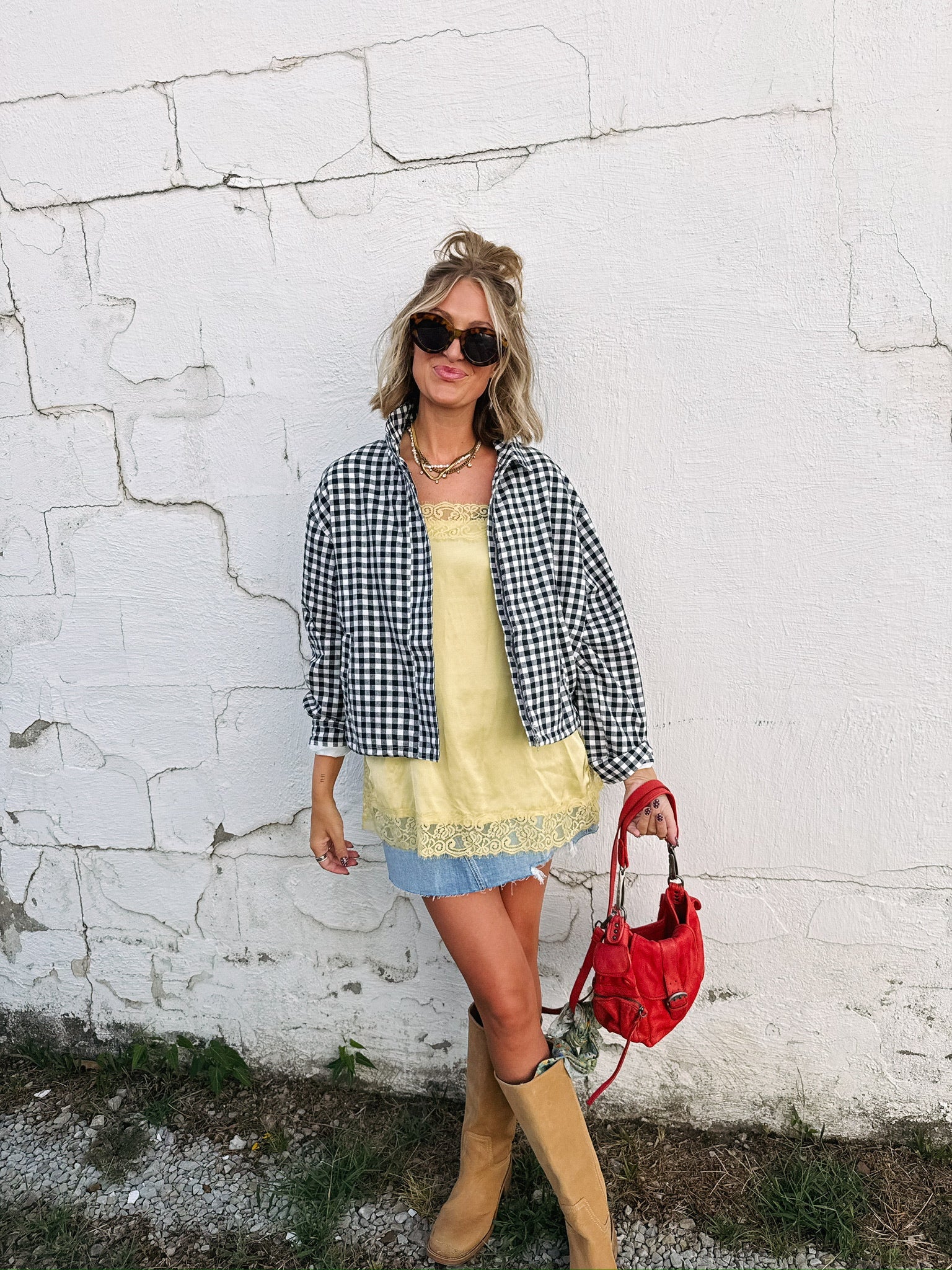 go go gingham jacket