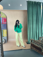 clean girl layered top - green