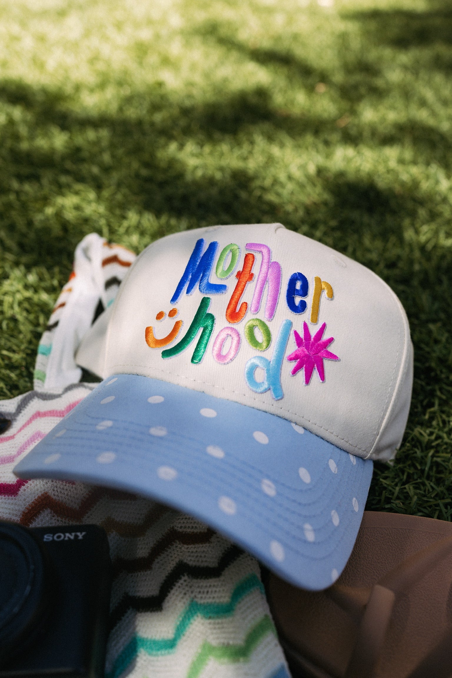 ETTA OG | motherhood trucker hat - polka dot / multi
