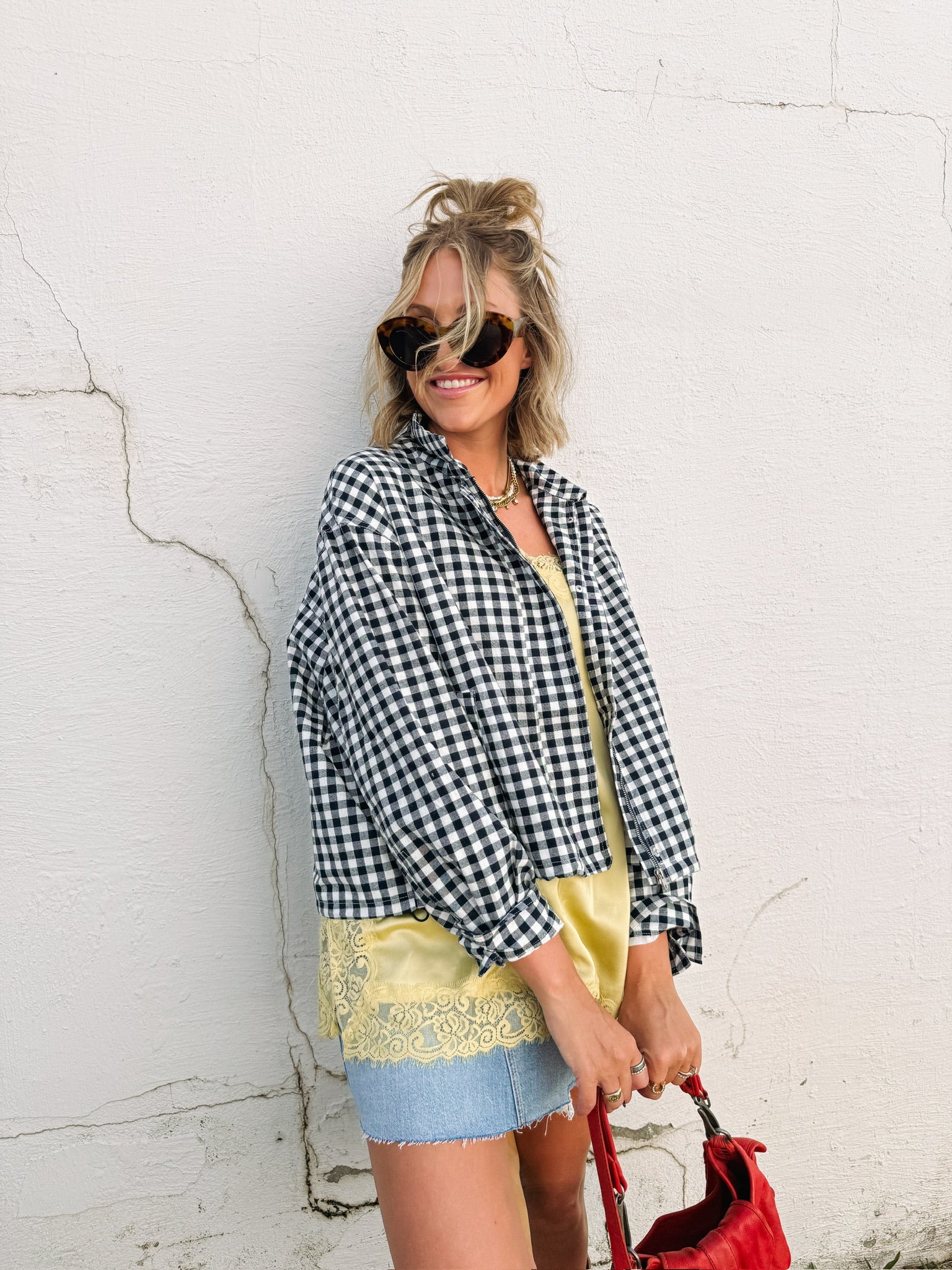 go go gingham jacket