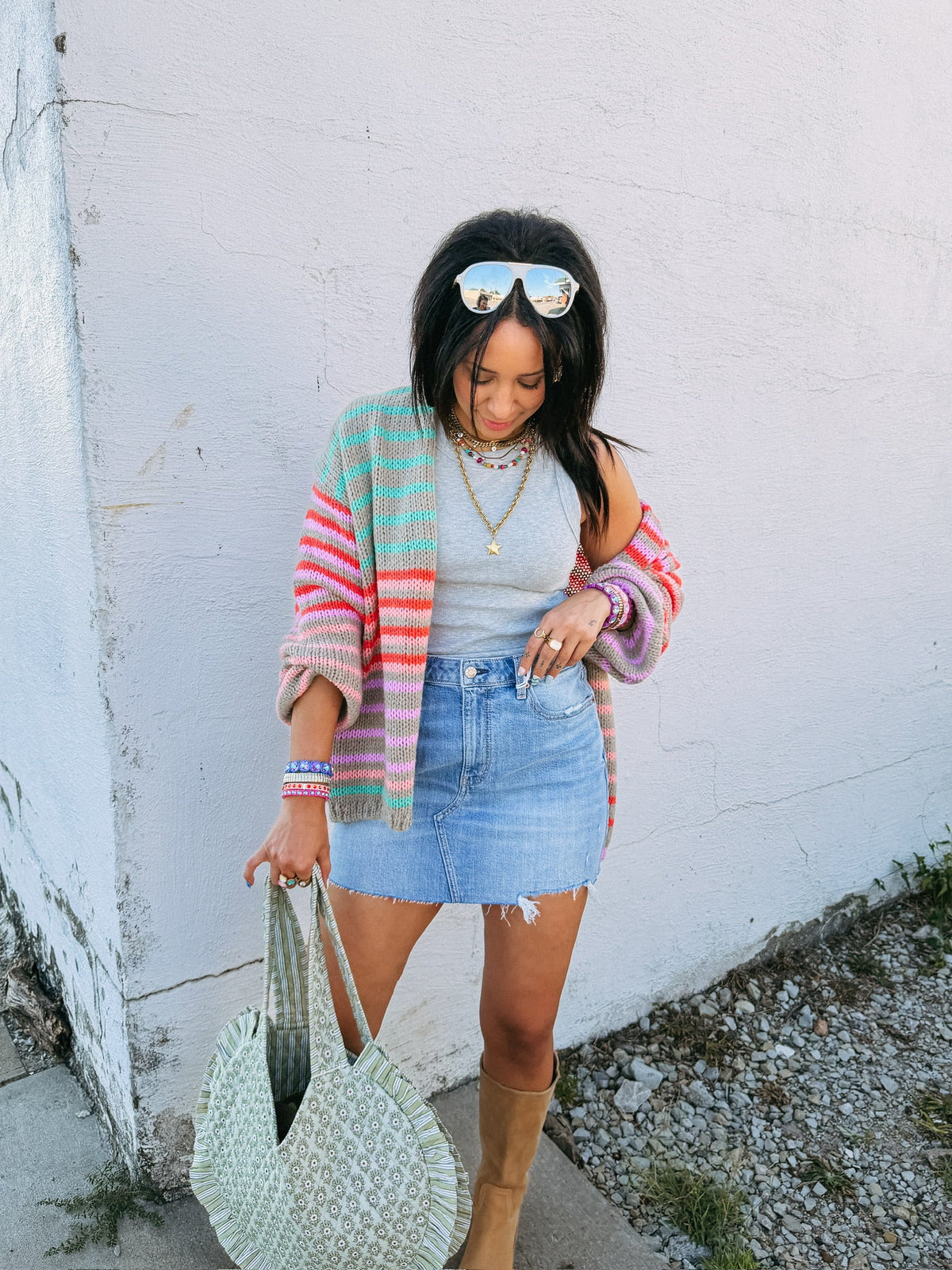 can't get enough stripe cardigan