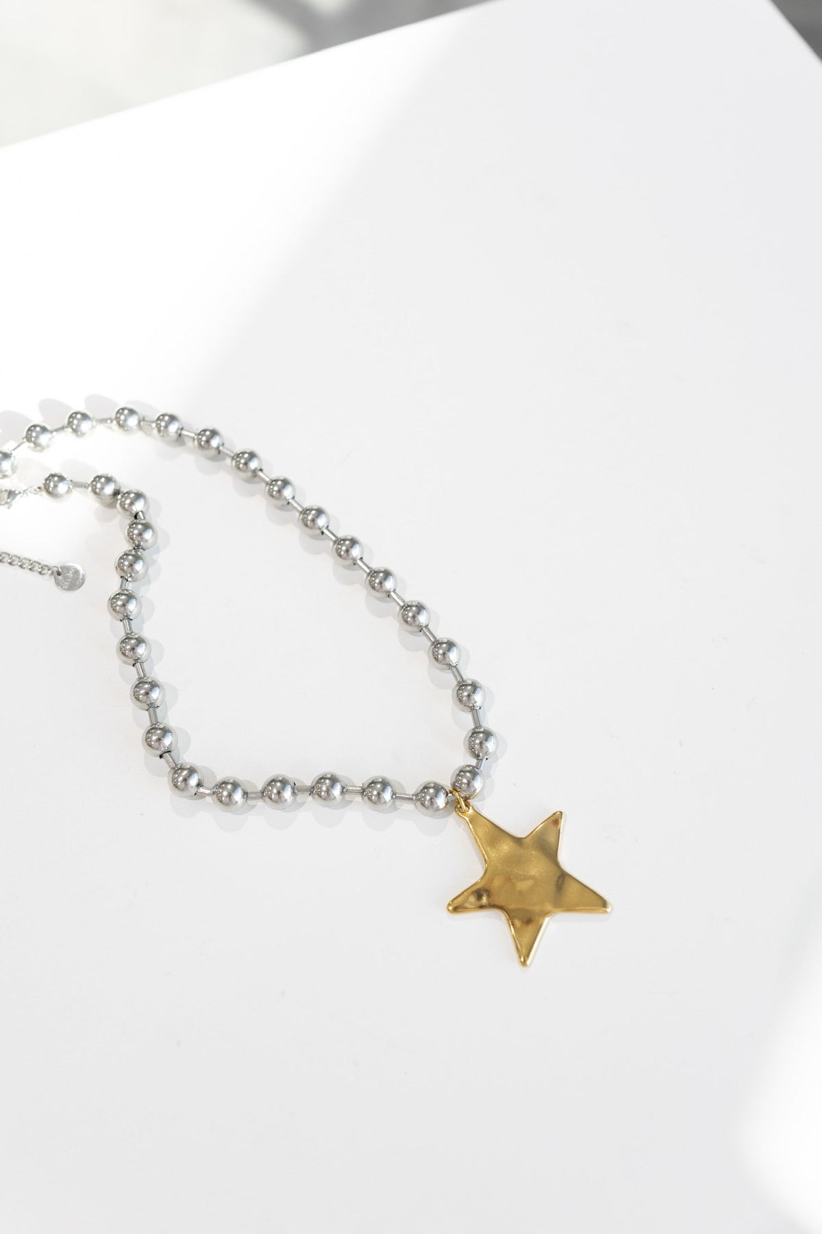 beljoy | barb & star necklace - silver with gold star