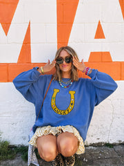 ETTA OG | lucky you sweatshirt - blue