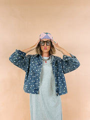dipped in dots denim jacket