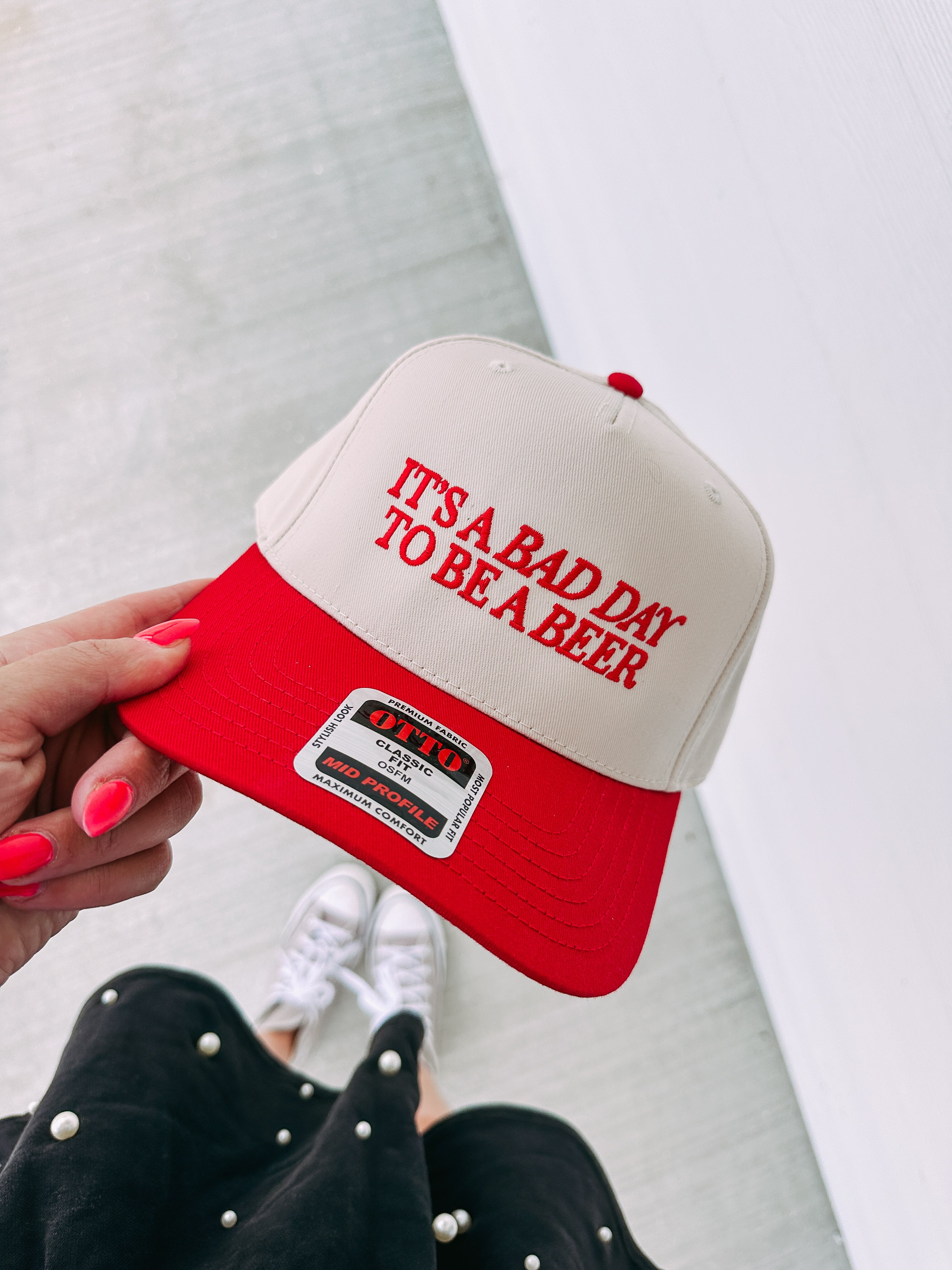 ETTA OG | bad day to be a beer trucker hat - red