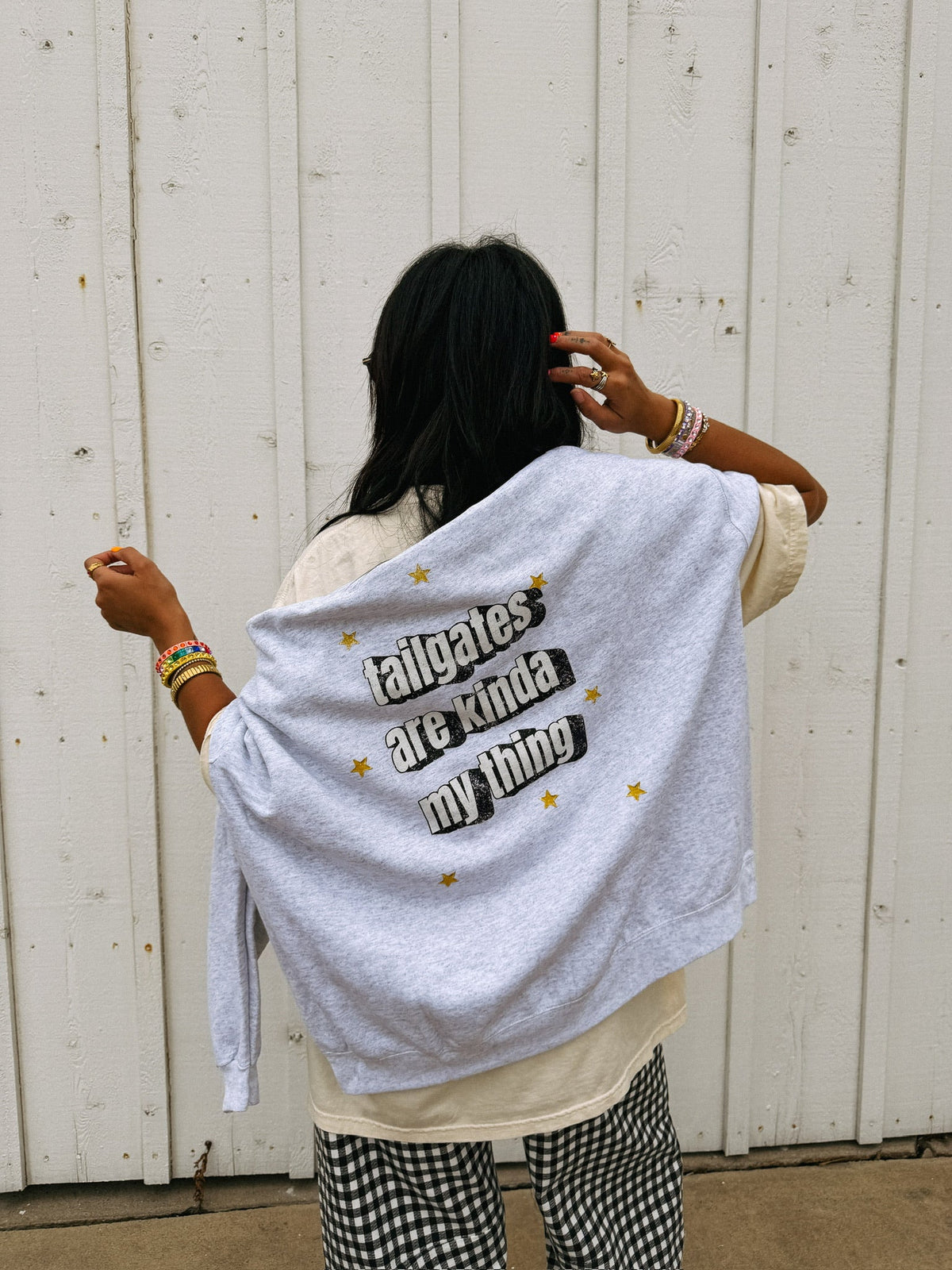 ETTA OG | tailgates are my kinda thing sweatshirt - ash