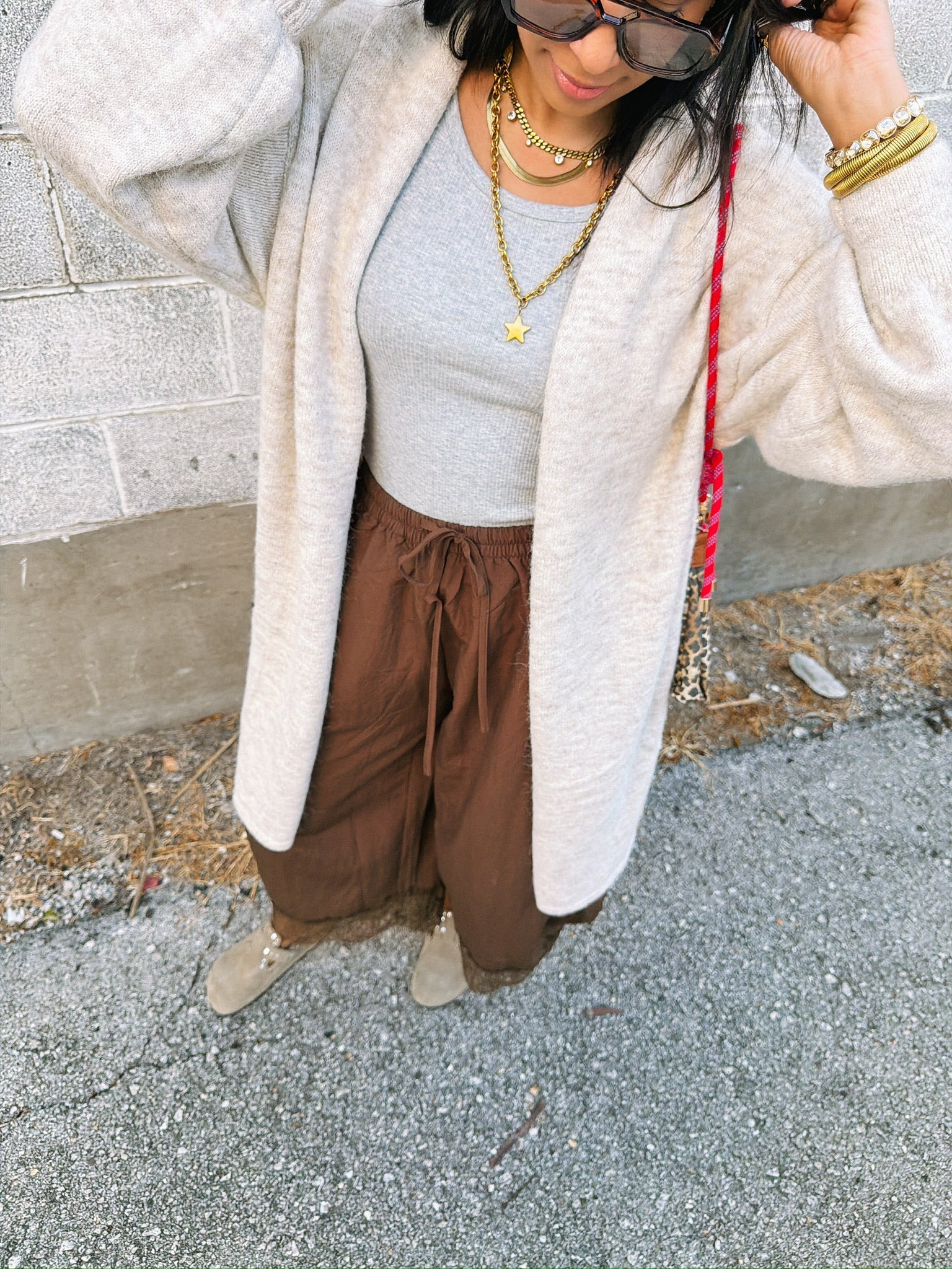 cream in my coffee cardigan