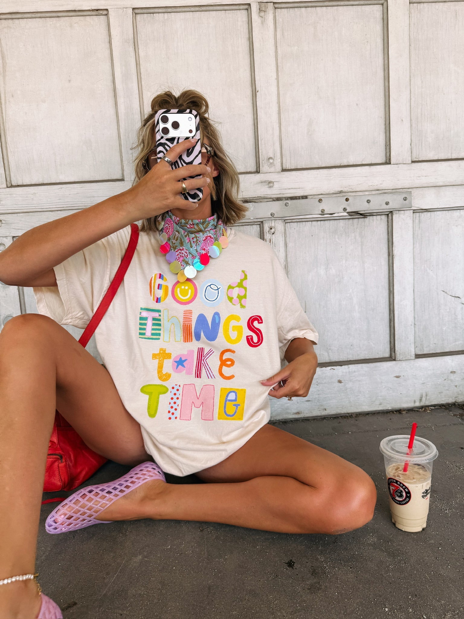 ETTA OG | good things take time graphic tee - ivory