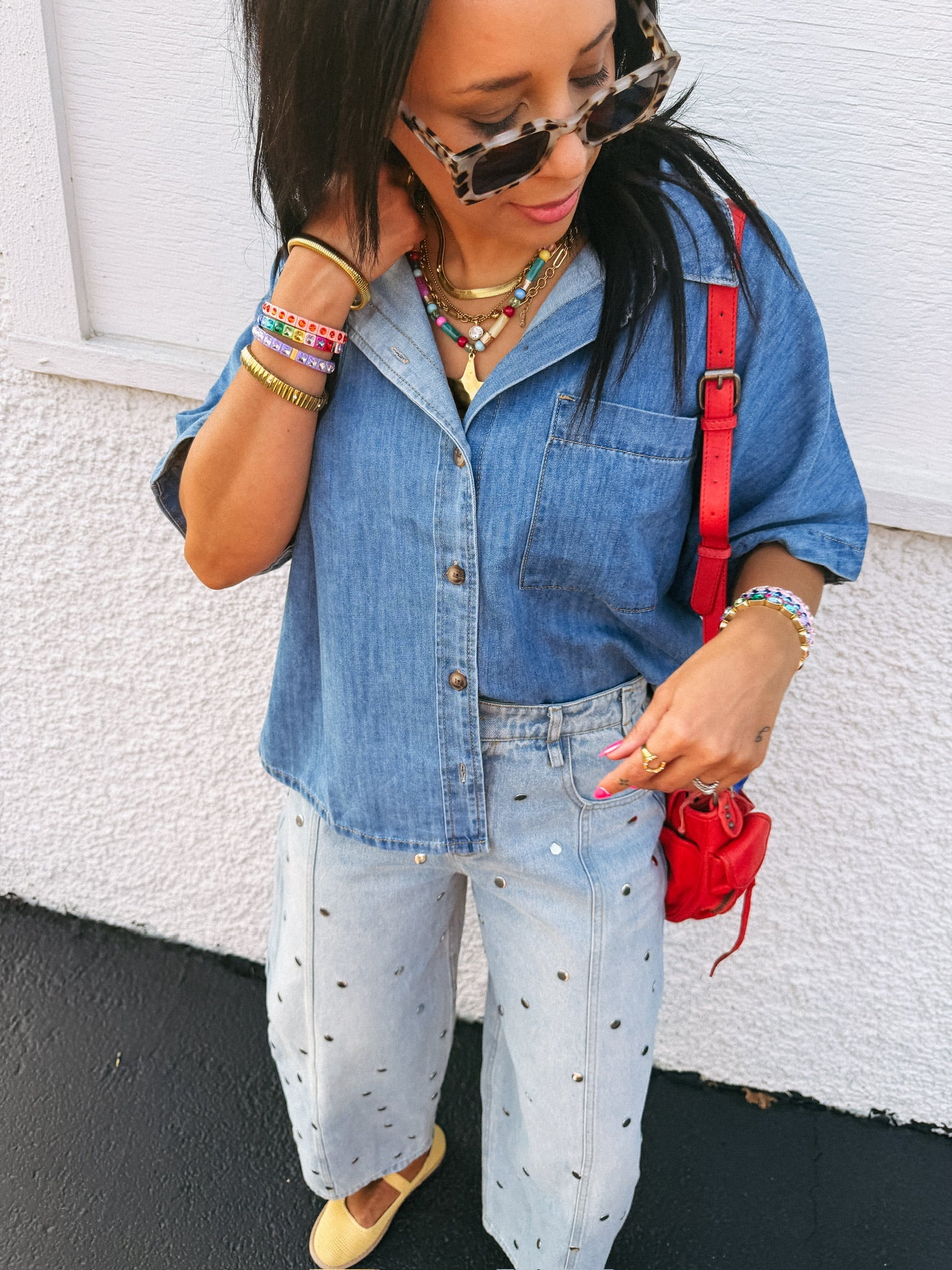 down under denim top